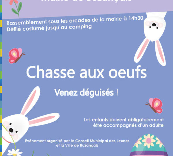 Affiche chasse aux œufs RVB