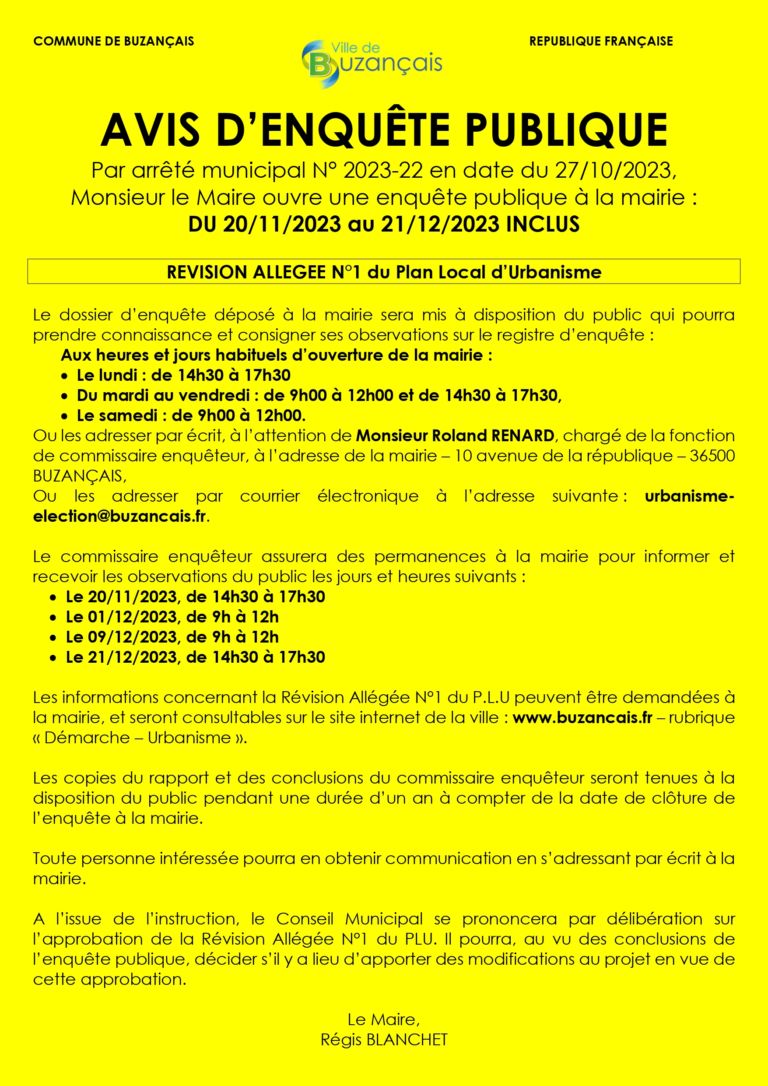 AVIS A DIFFUSER EN MAIRIE + DANS BUZANCAIS ENQUETE RA 1 __page-0001 (2)