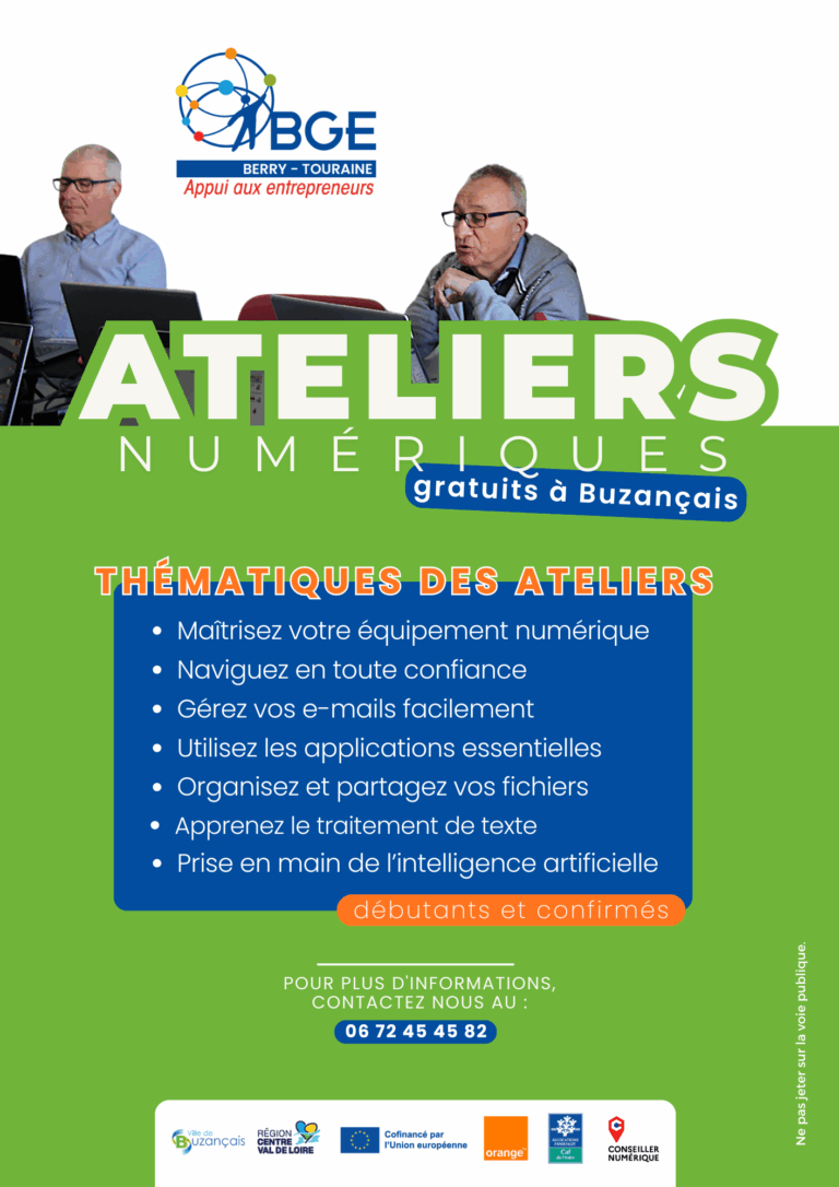 Ateliers numériques - flyer